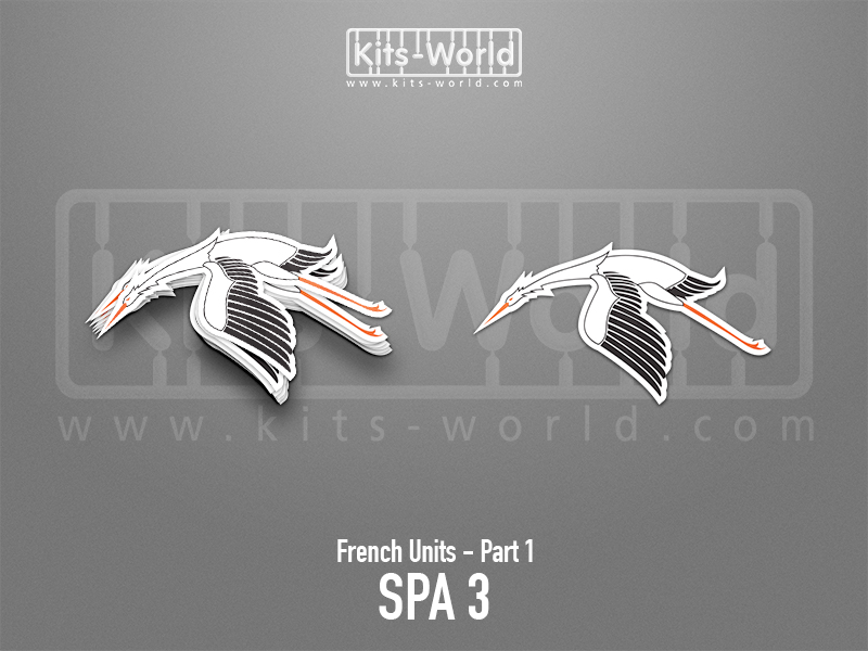 Kitsworld SAV Sticker - French Units - SPA 3 W:100mm x H:55mm 